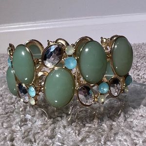 Mint Green & Gold Bracelet